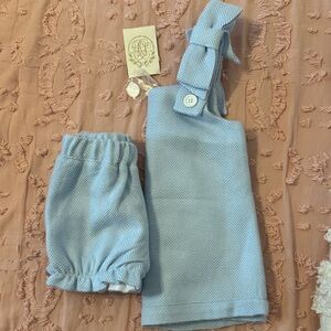 Girls Beale Street Blue Herringbone Set TBBC NWT